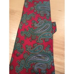 Royal Knight All Silk Red Men's Paisley Tie
